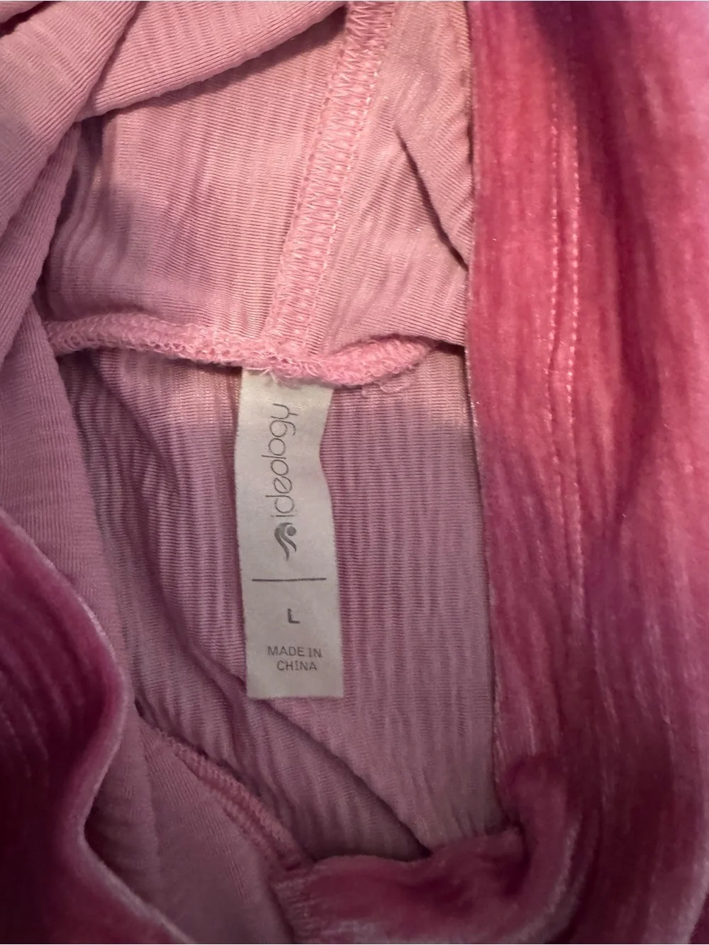 Ideology Pink Velour 'Fearless' Hoodie & Jogger  Set   girls Large